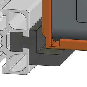 T-Slotted Aluminum Gusset 19mm