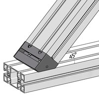 T-Slotted Aluminum Miter Joint